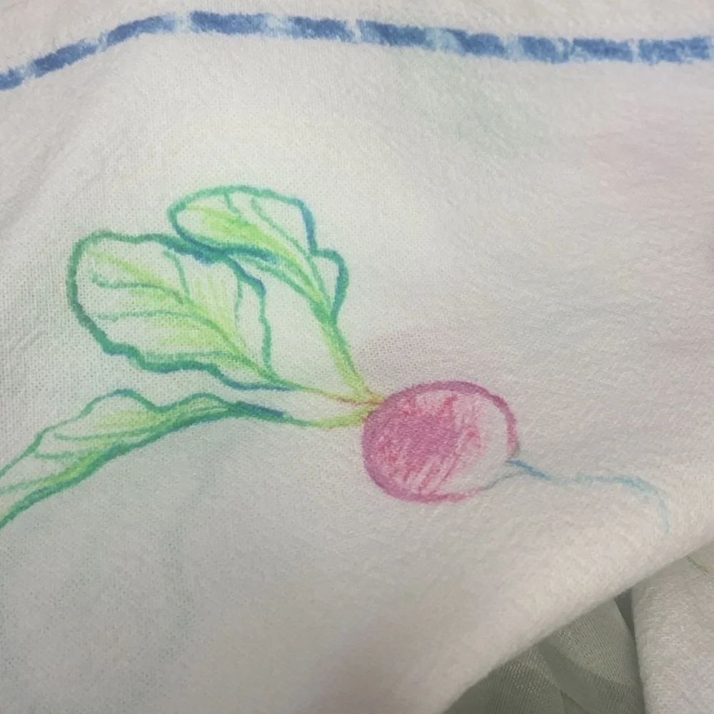 Anthropologie “ your so radish” dish towel